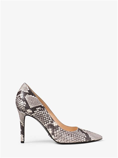 michael kors claire embossed leather pump|MICHAEL Michael Kors Women's Claire Embossed Leather .